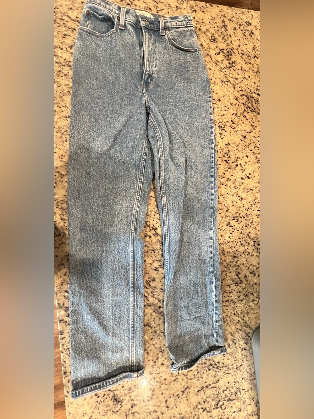 Abercrombie & Fitch Light Wash Straight Leg Jeans